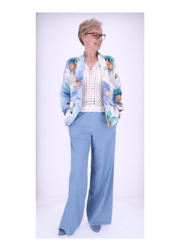 Blazer Damen AOP große Blumen