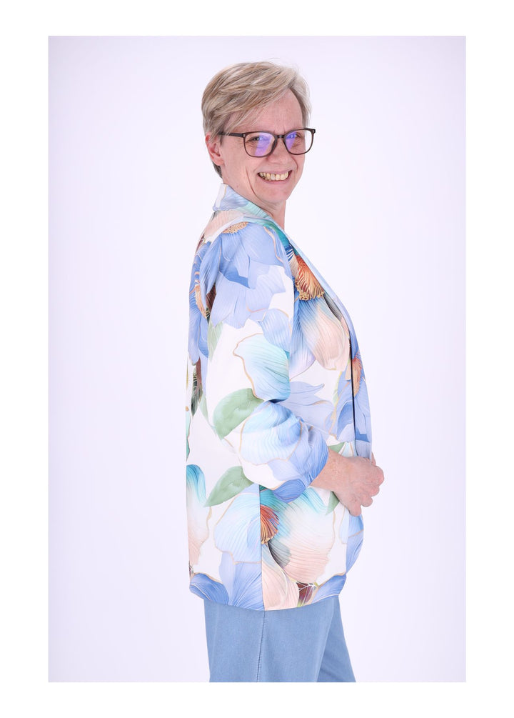 Blazer Damen AOP große Blumen