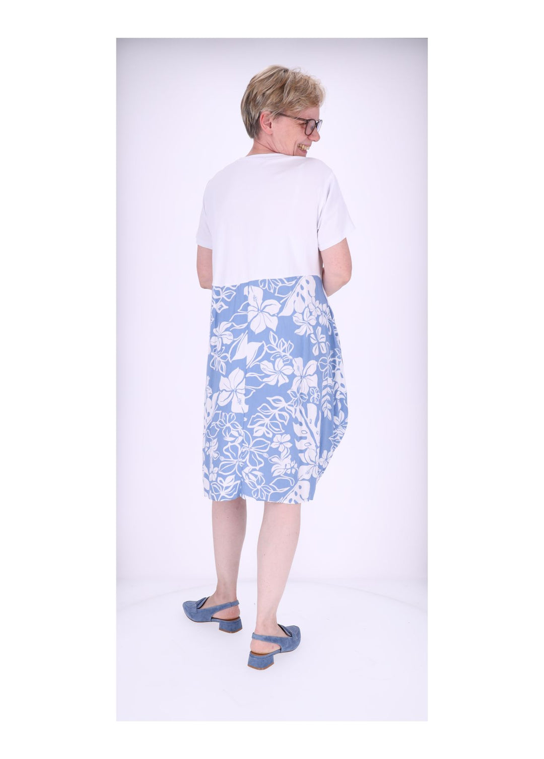 T-Shirtkleid Damen Rock Print Floral