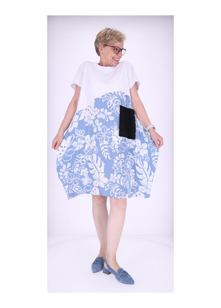 T-Shirtkleid Damen Rock Print Floral