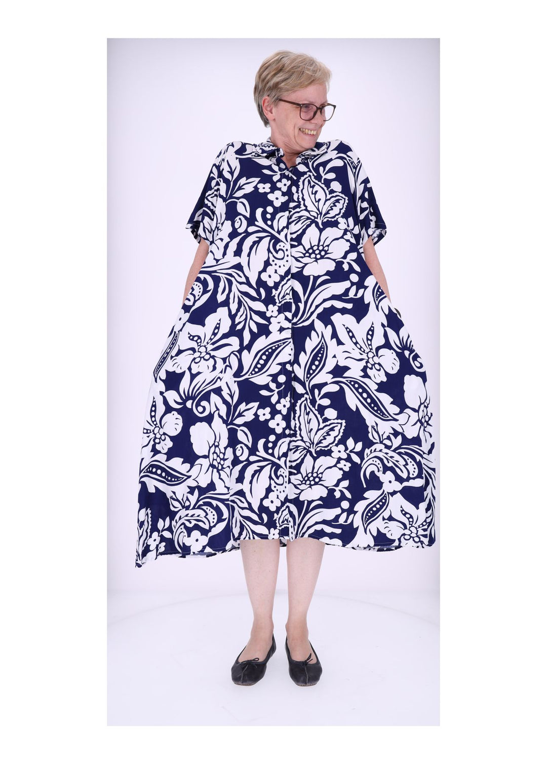 Splash of Color Blusenkleid Kurzarm
