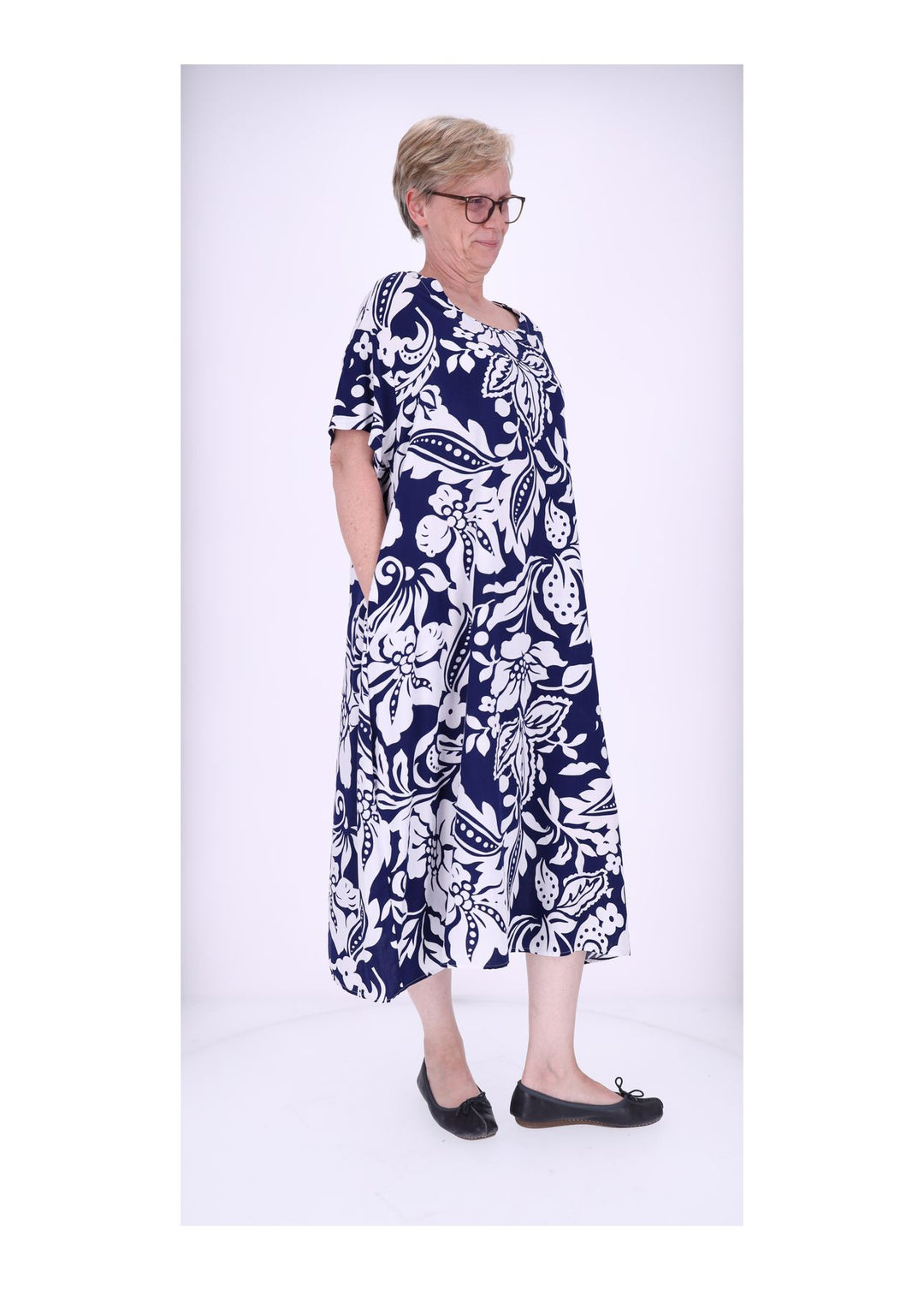 Splash of Color Kleid Rundhals Viskose