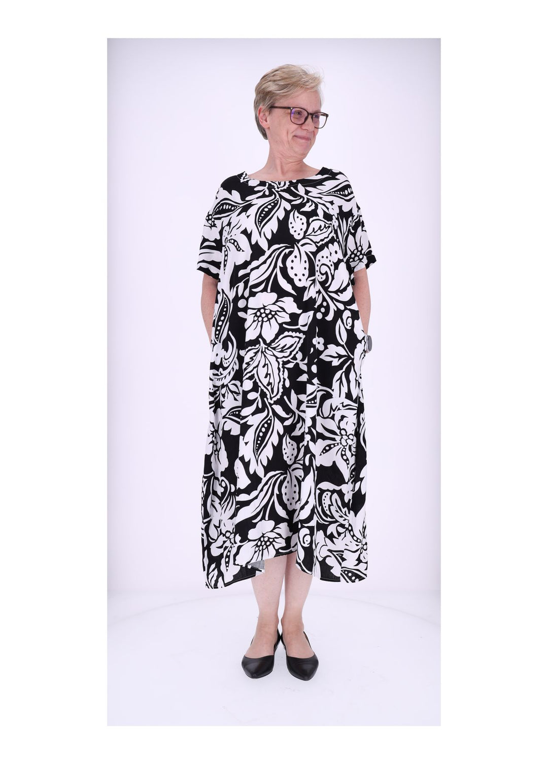 Splash of Color Kleid Rundhals Viskose