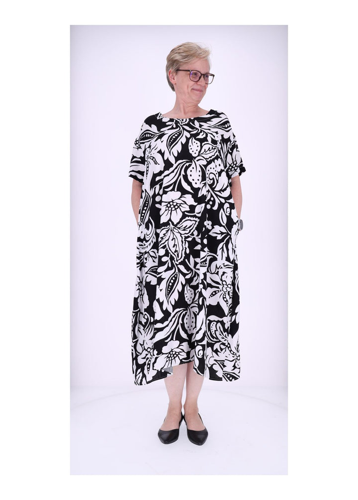 Splash of Color Kleid Rundhals Viskose