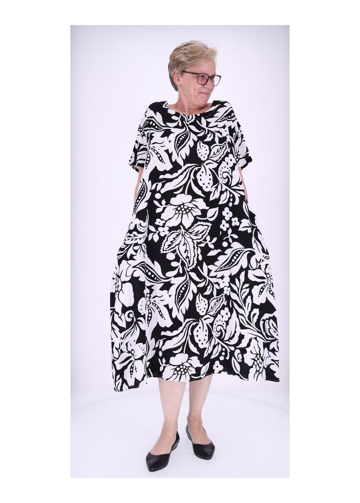 Splash of Color Kleid Rundhals Viskose