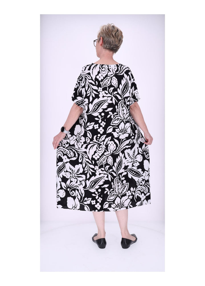 Splash of Color Kleid Rundhals Viskose