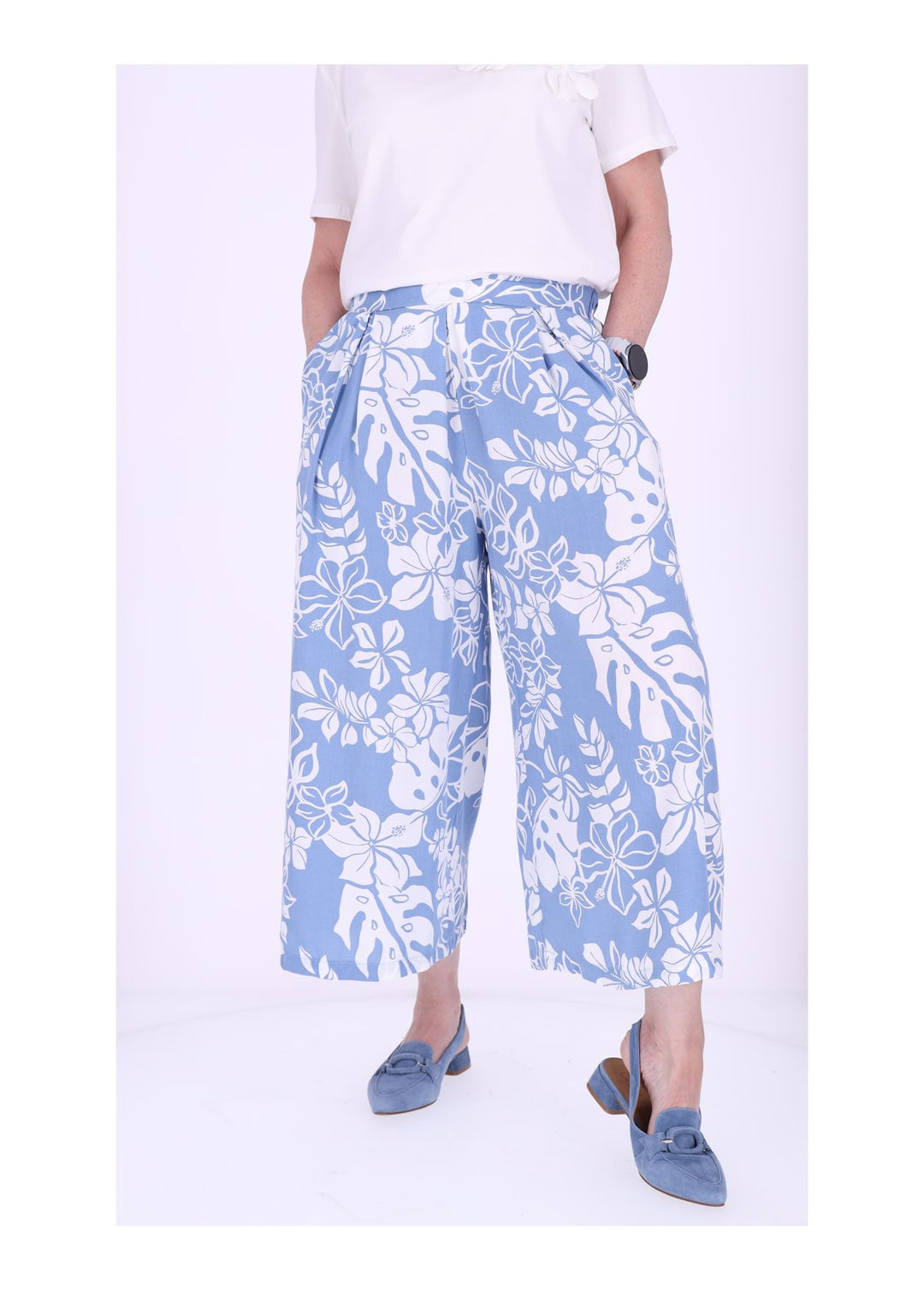 Culotte Damen Print Blumen