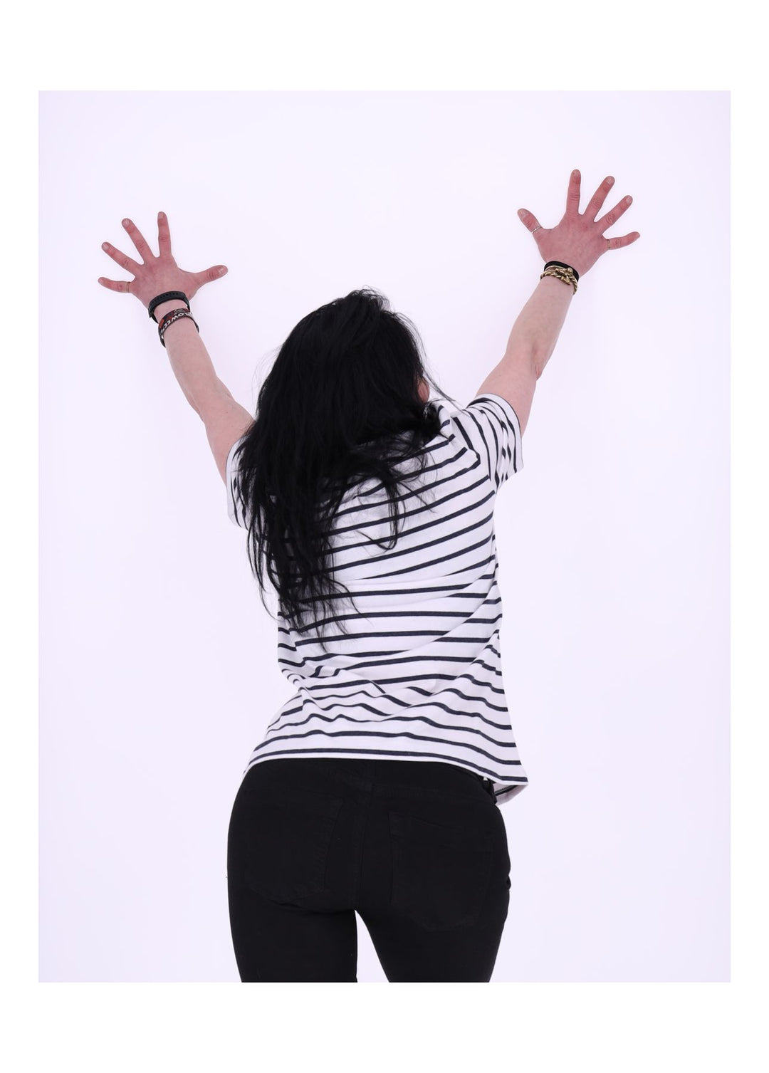 TARA M Damen Poloshirt gestreift