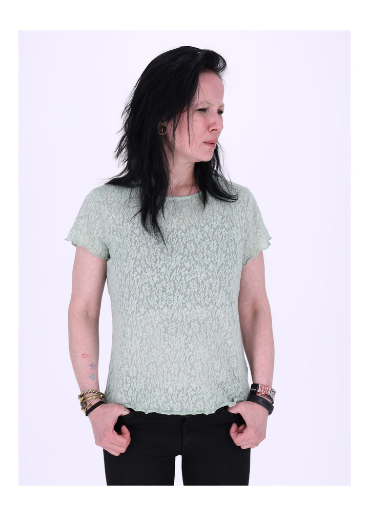 Hailys Damen T-Shirt aus Spitze