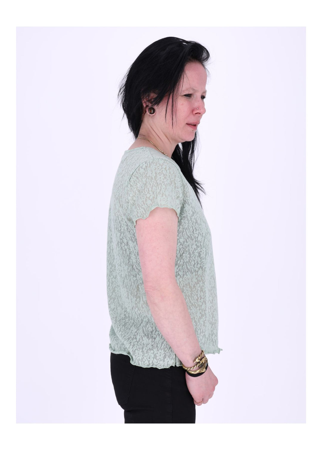 Hailys Damen T-Shirt aus Spitze