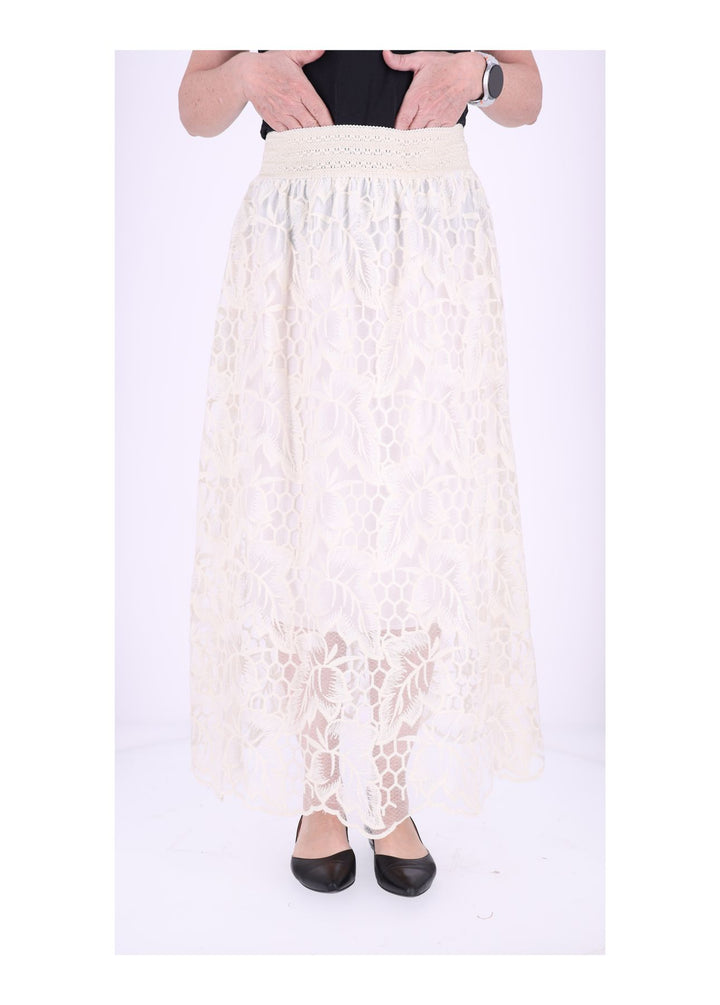 Damen Rock Tüll bestickt