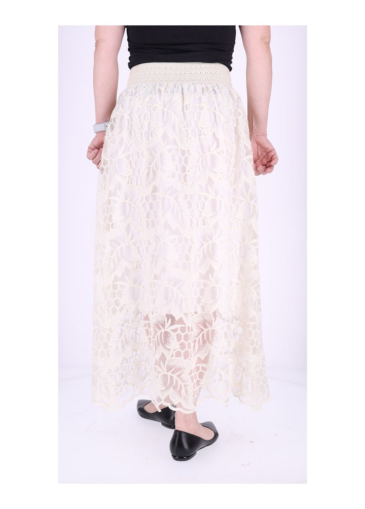 Damen Rock Tüll bestickt