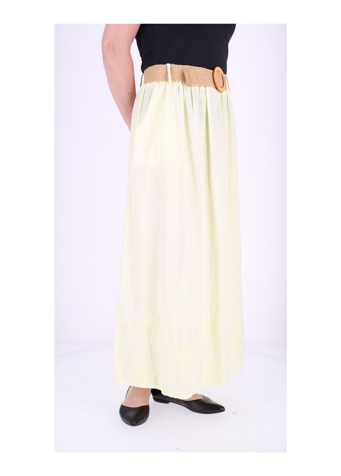 Damen Rock Stufe Stickerei