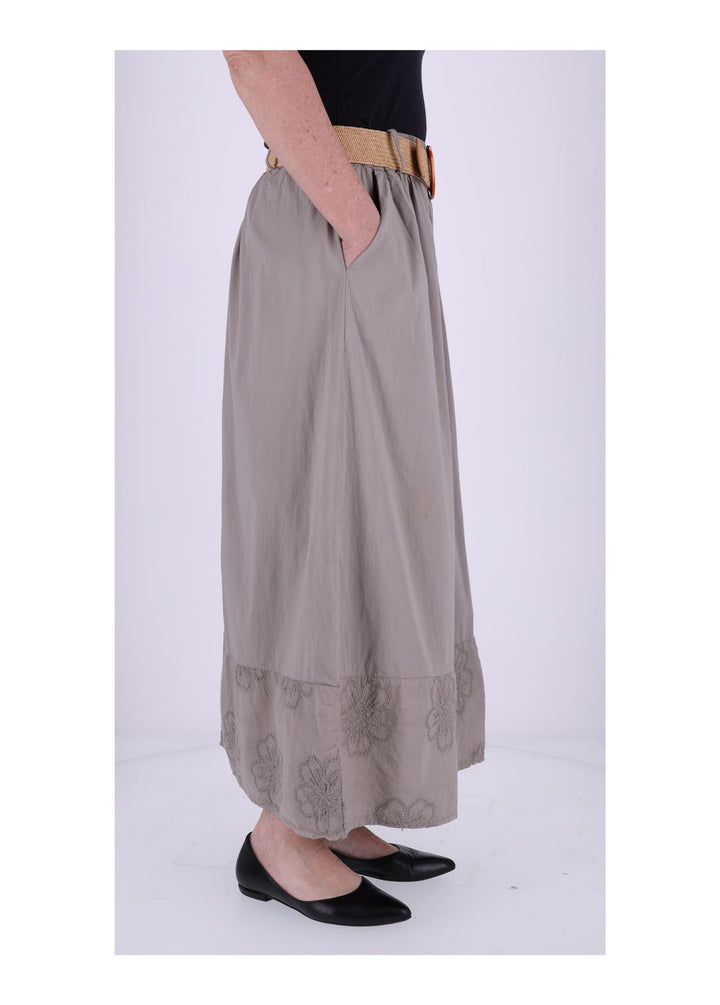 Damen Rock Stufe Stickerei