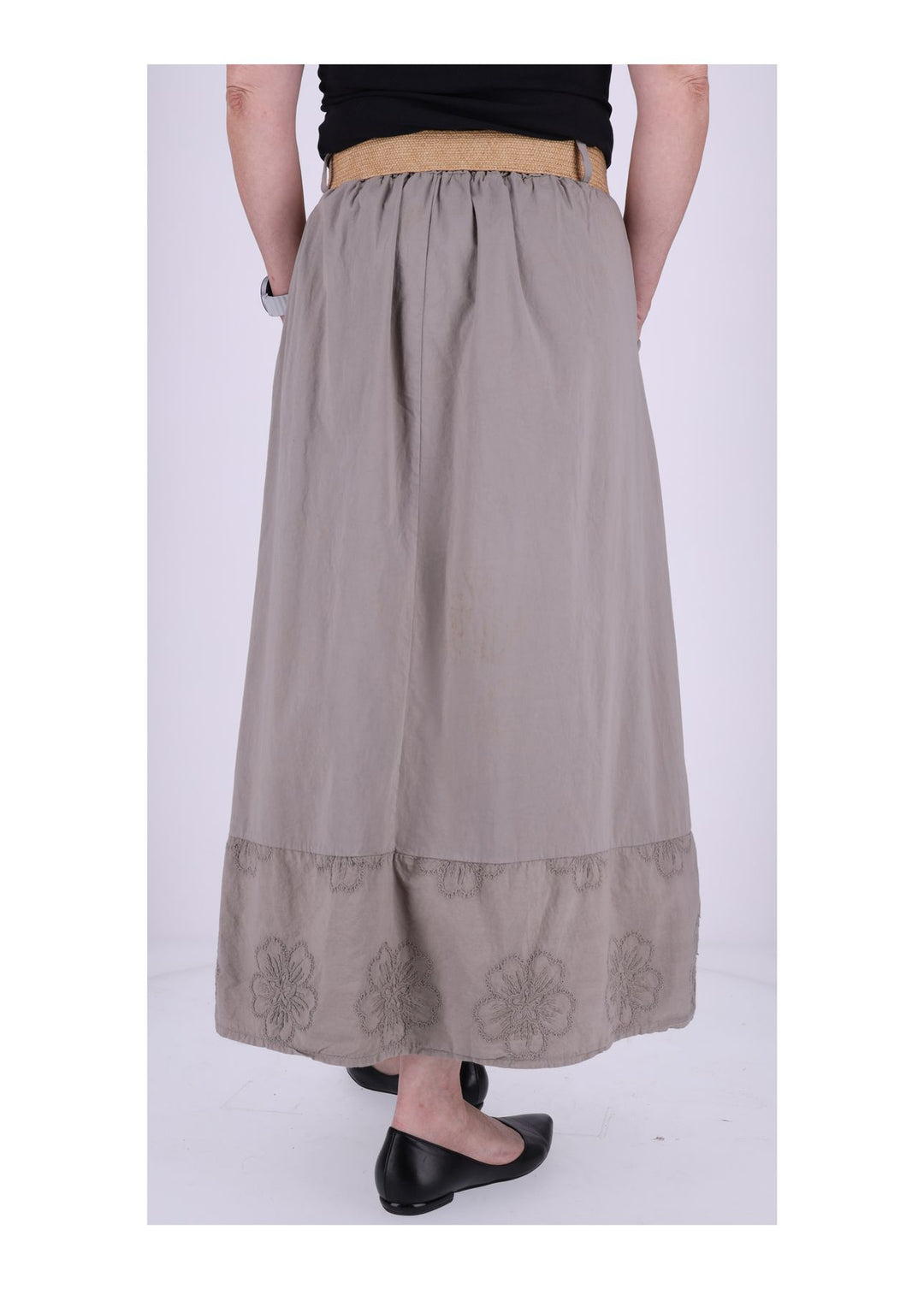 Damen Rock Stufe Stickerei