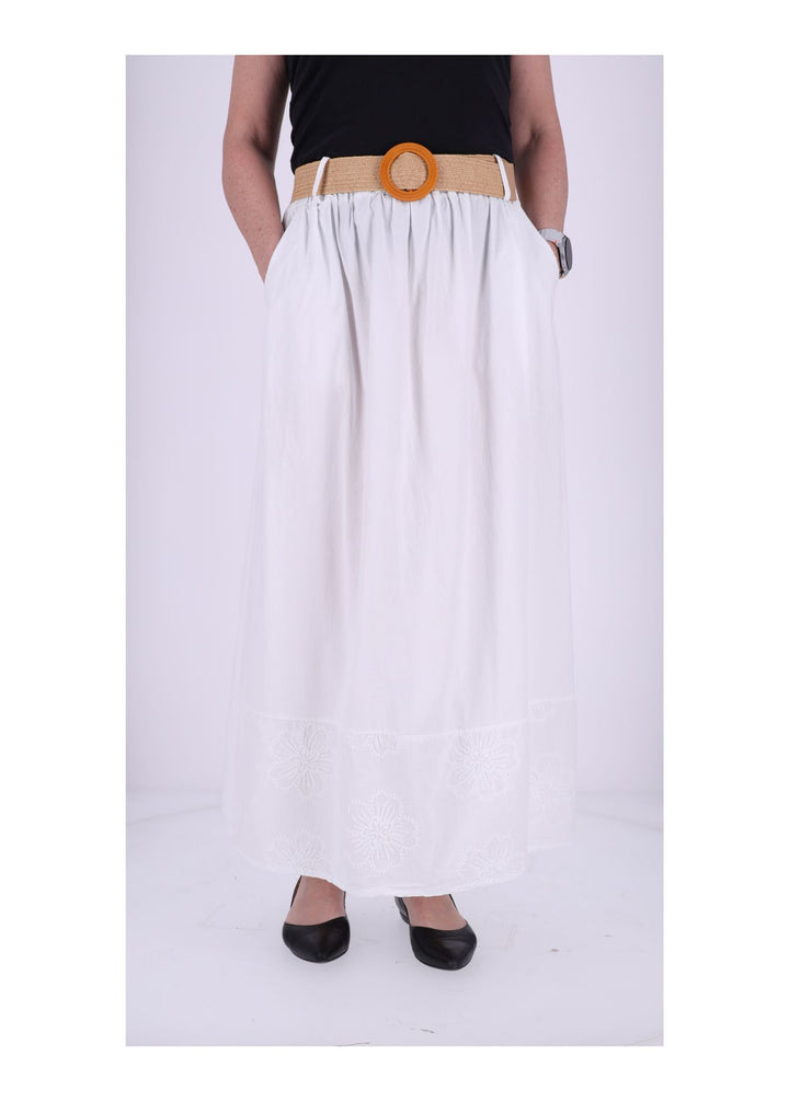 Damen Rock Stufe Stickerei