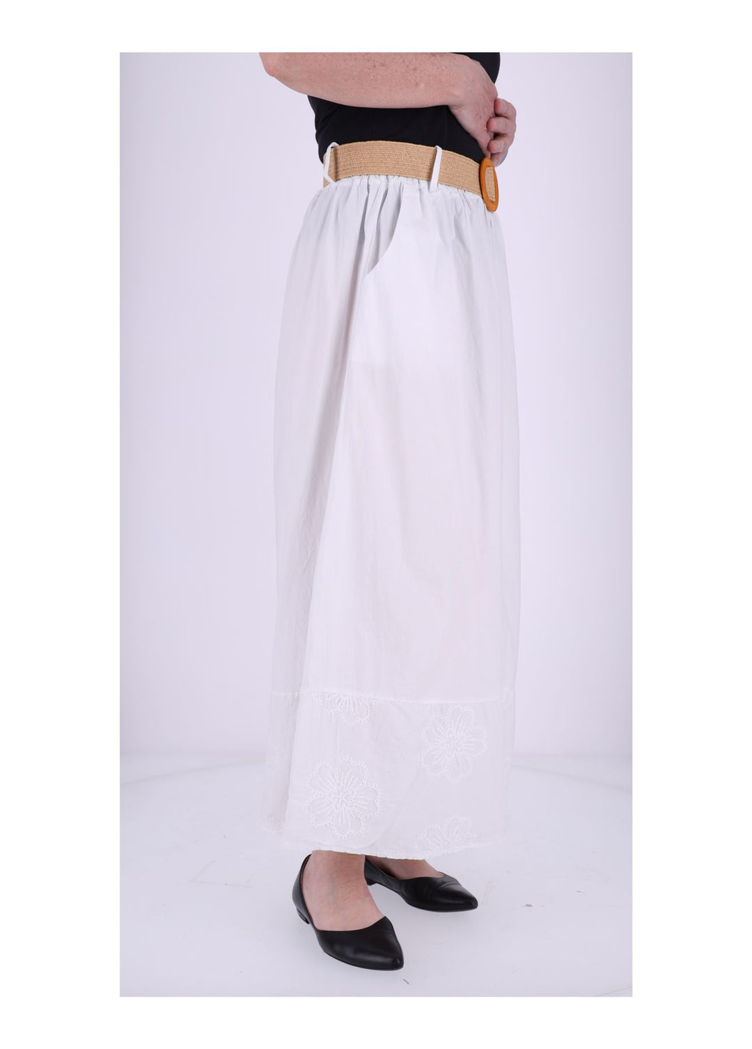 Damen Rock Stufe Stickerei