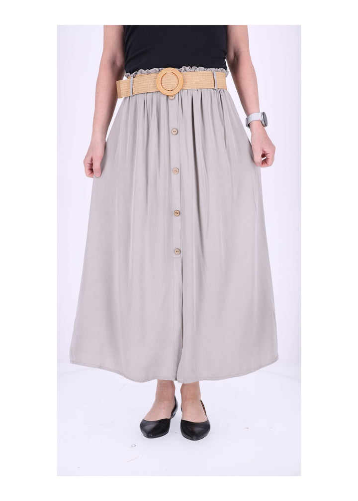 Damen Rock A-Form vorn Zierknöpfe