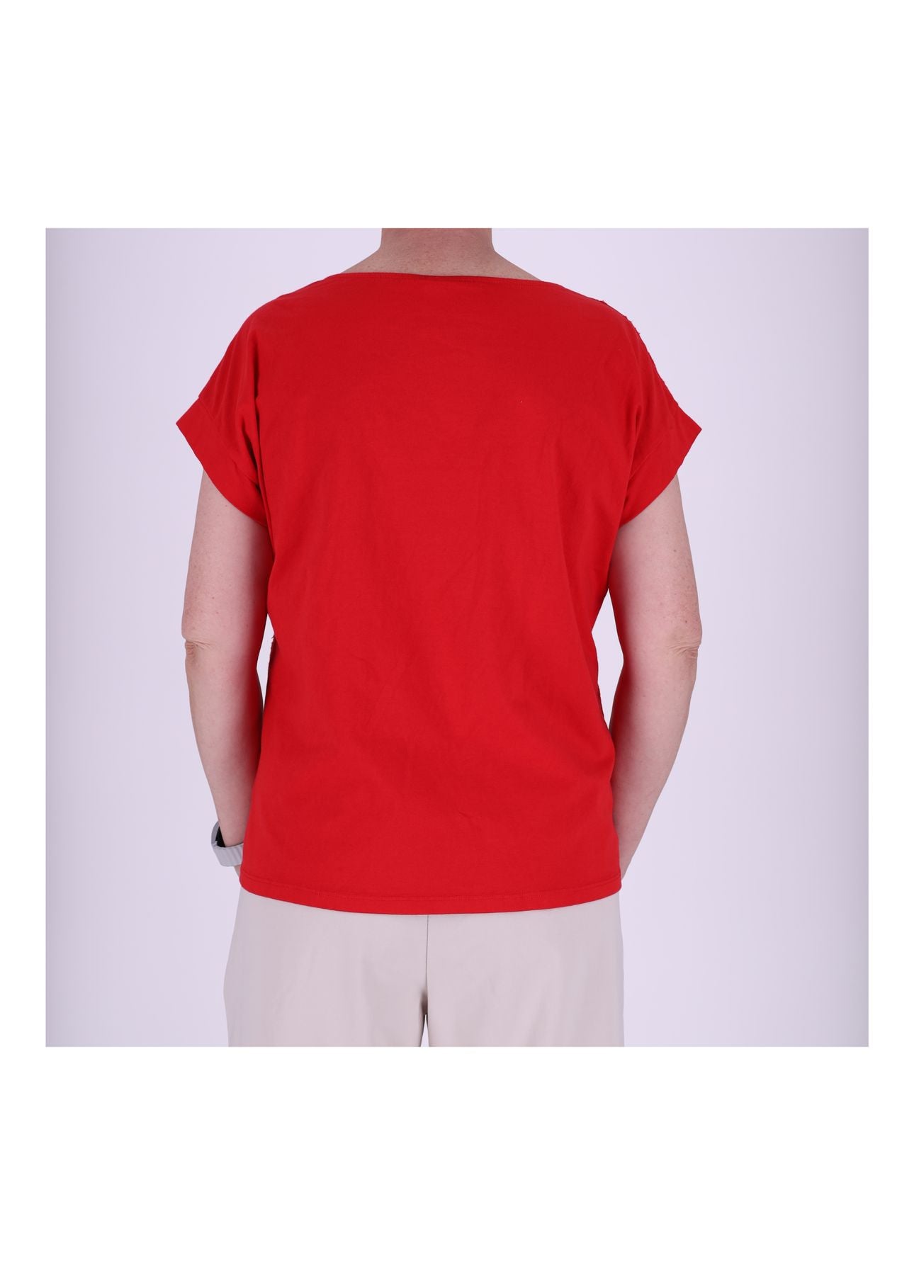 T-Shirt Damen Lochmuster Vorderteil