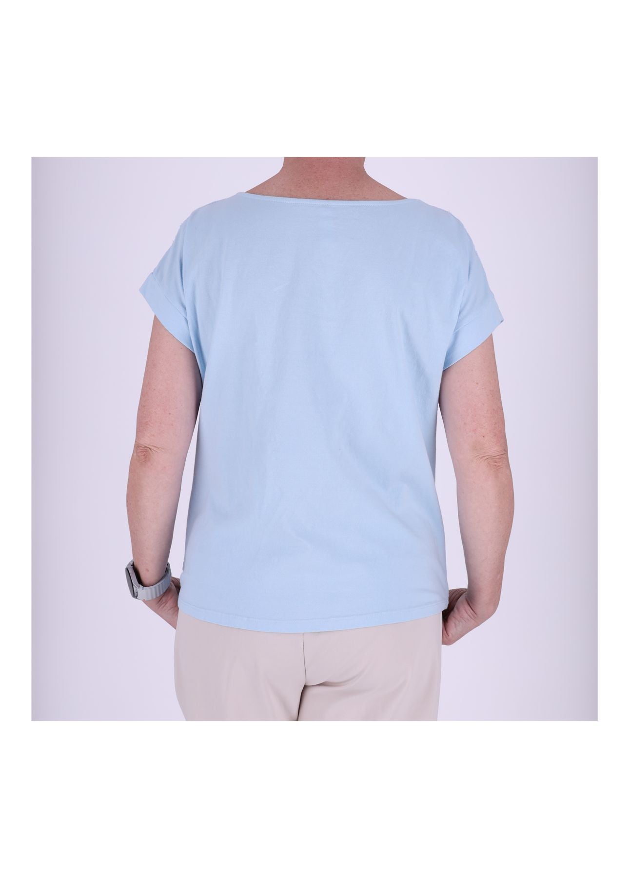 T-Shirt Damen Lochmuster Vorderteil