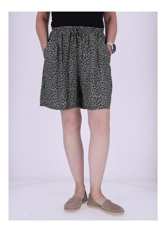 Short Damen kurz Print Leo