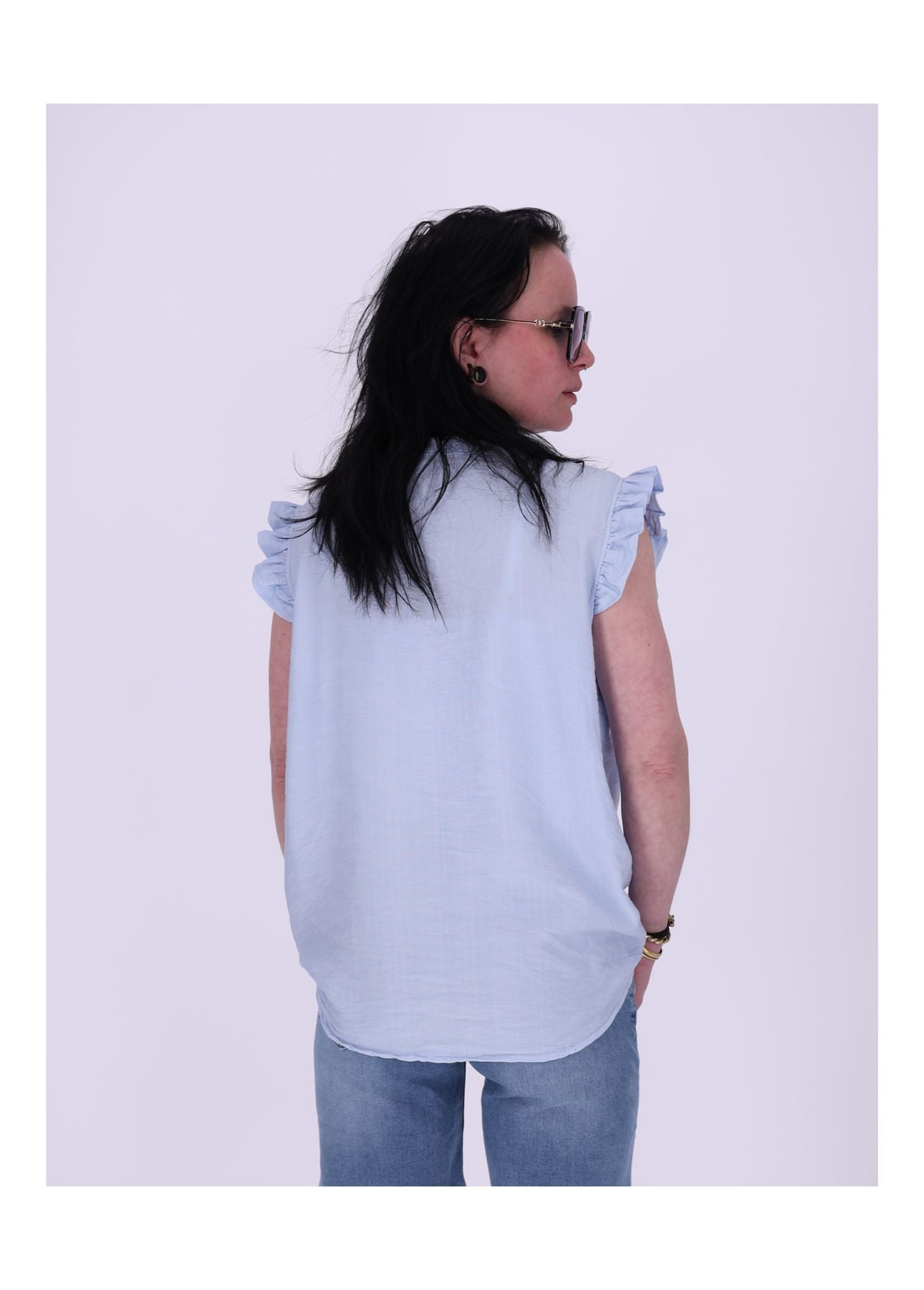 Damen Top Rüschen