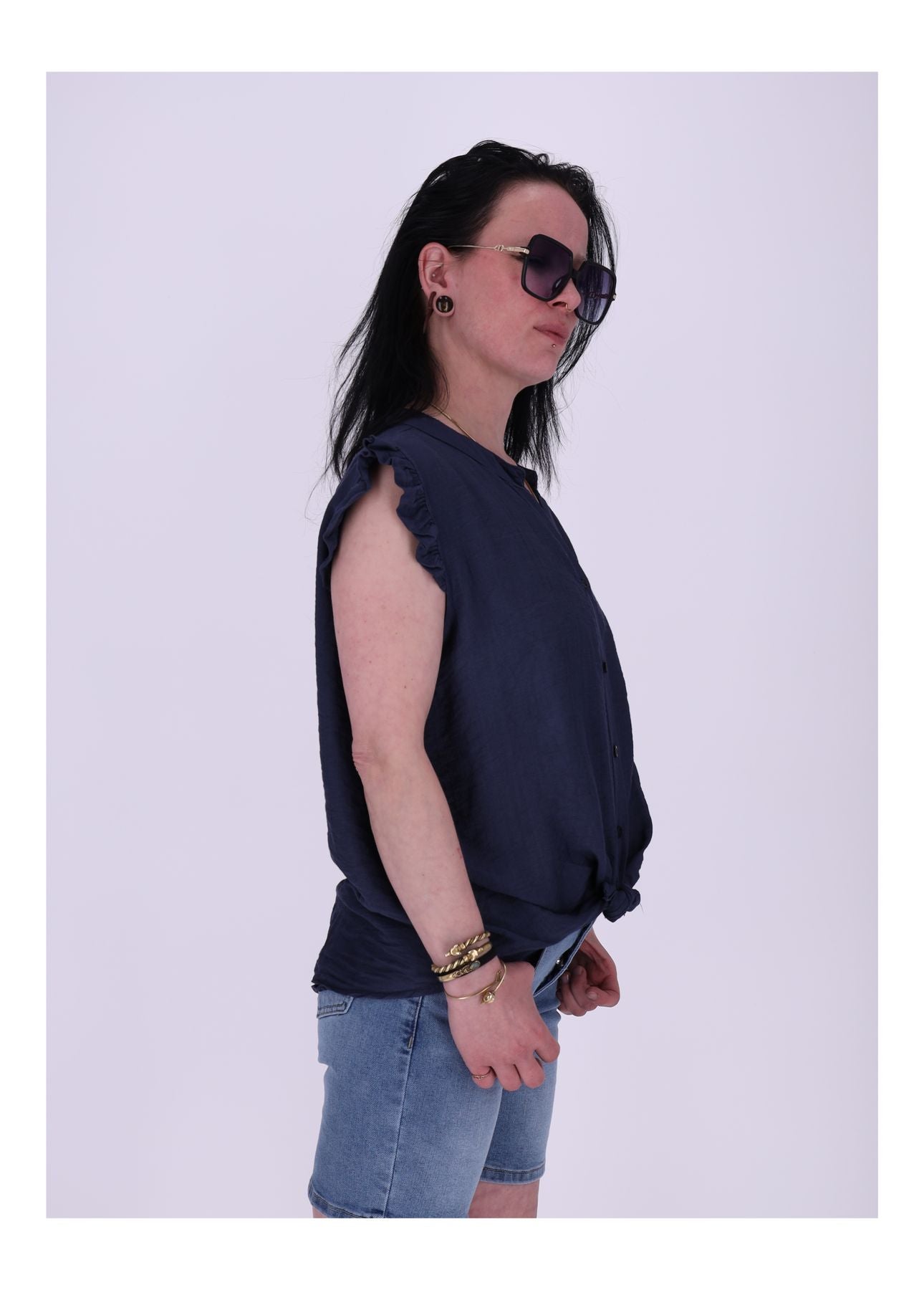 Damen Top Rüschen