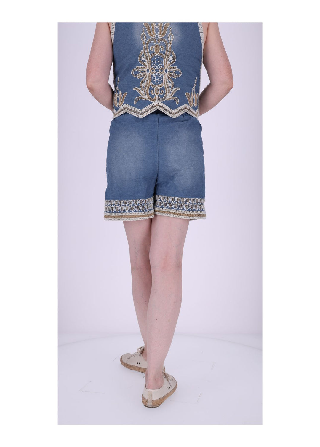 Jeansshort Damen Gummizug