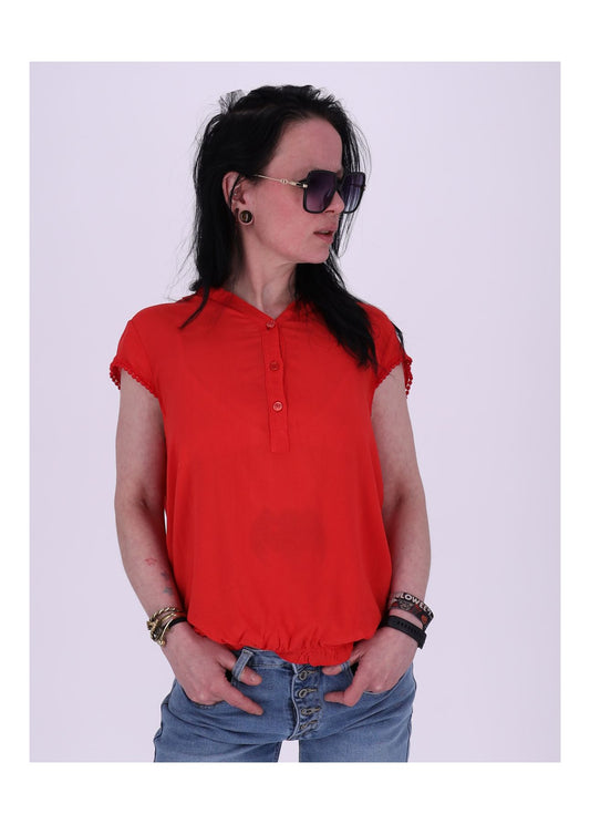 T-Shirt Damen Spitzeneinsatz im Rücken