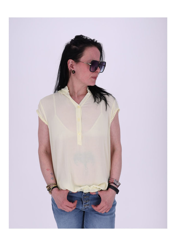 T-Shirt Damen Spitzeneinsatz im Rücken