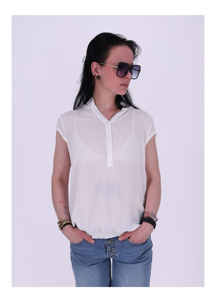 T-Shirt Damen Spitzeneinsatz im Rücken