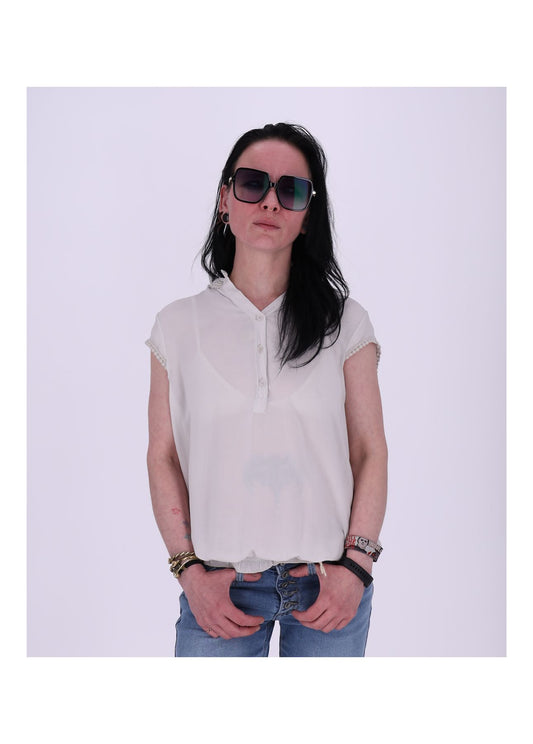 T-Shirt Damen Spitzeneinsatz im Rücken