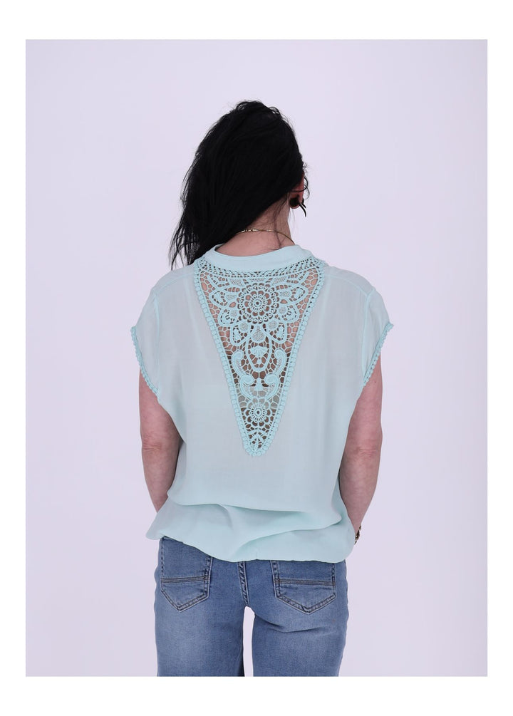 T-Shirt Damen Spitzeneinsatz im Rücken
