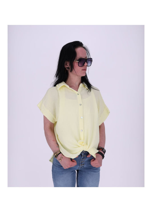Bluse Damen 1/2 Arm Musselin