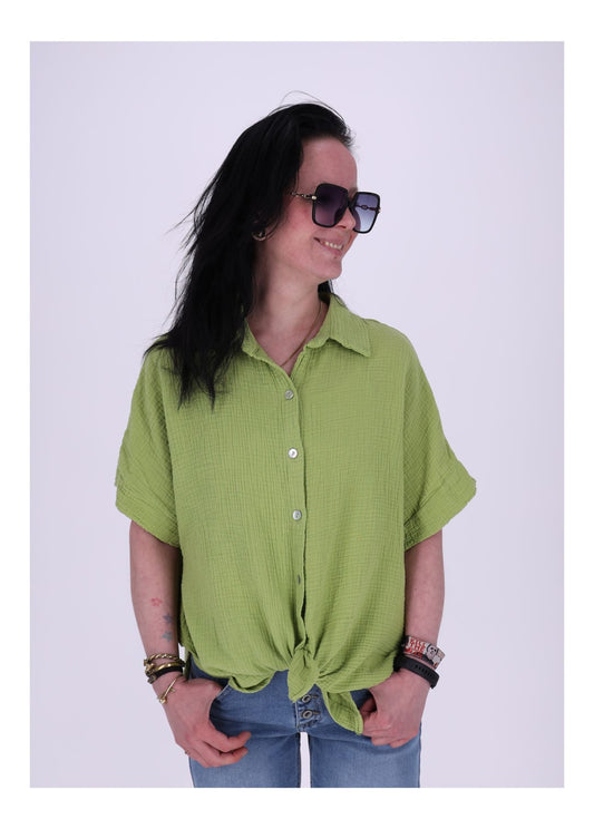 Bluse Damen 1/2 Arm Musselin