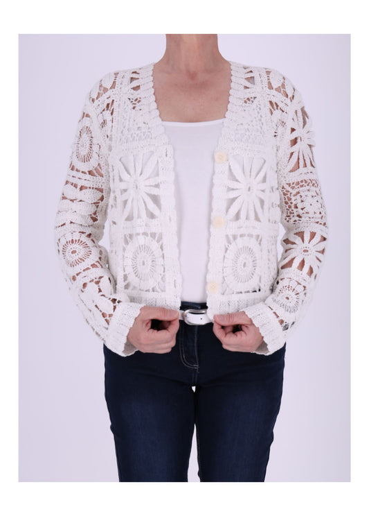 Häkeljacke Damen Langarm