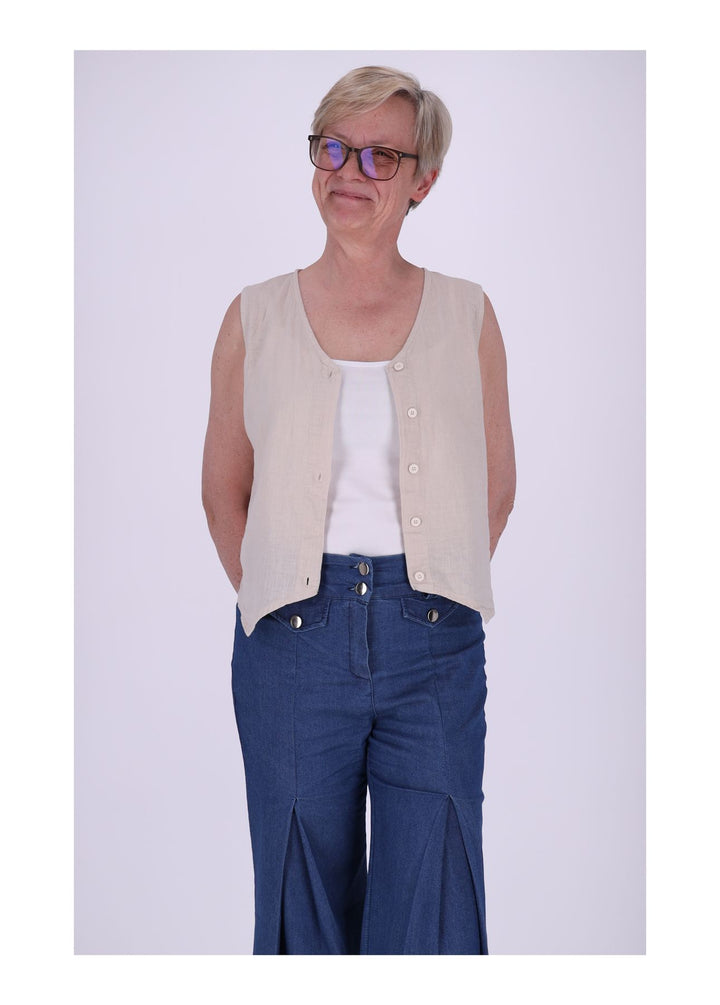 Leinenweste Damen