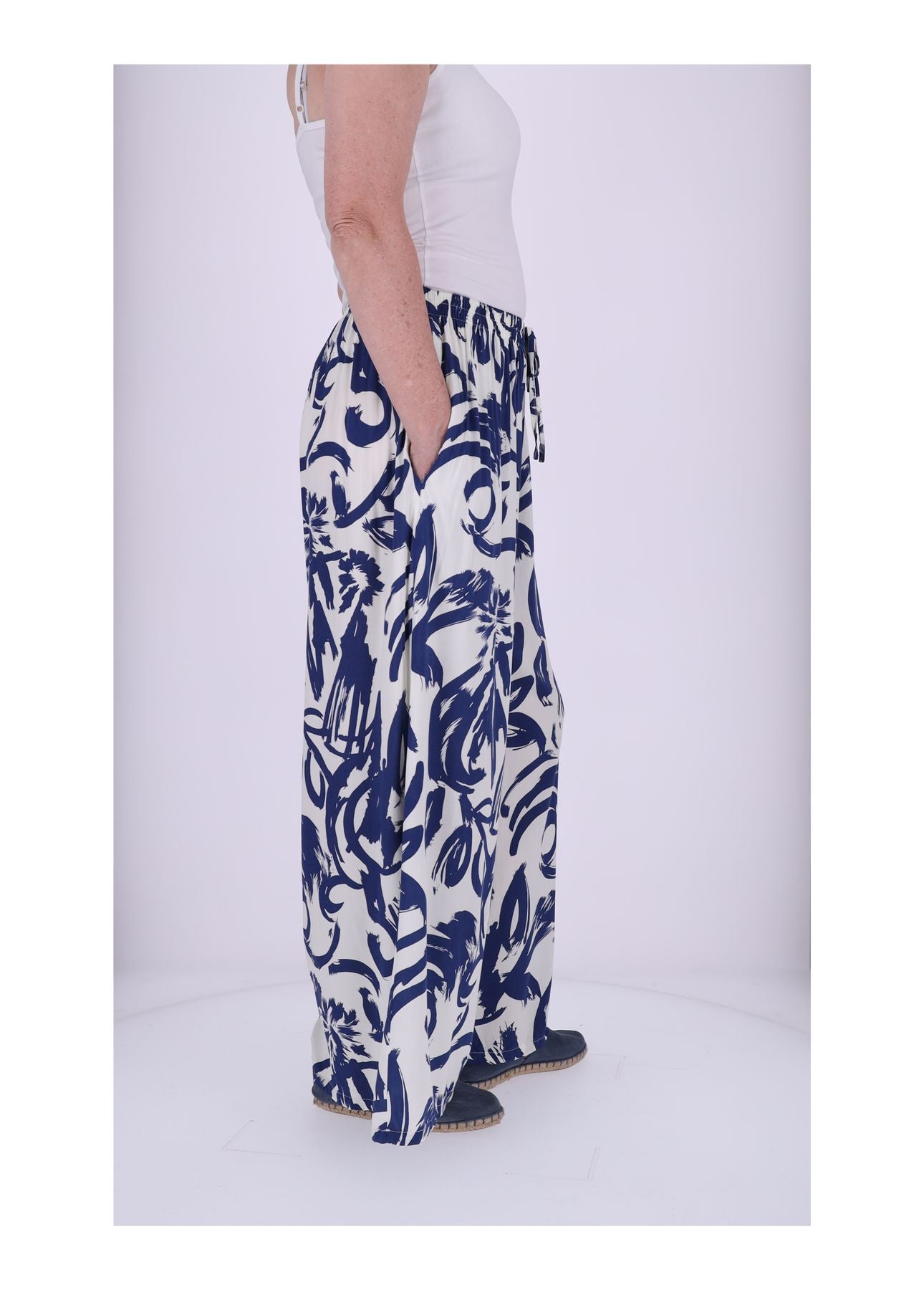 Schlupfhose Damen Print Floral
