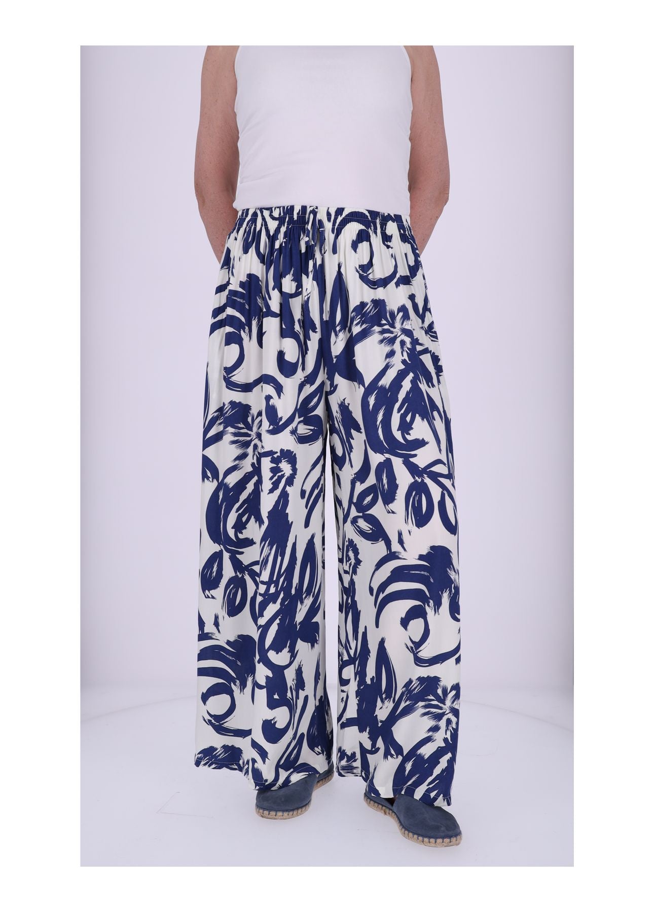 Schlupfhose Damen Print Floral