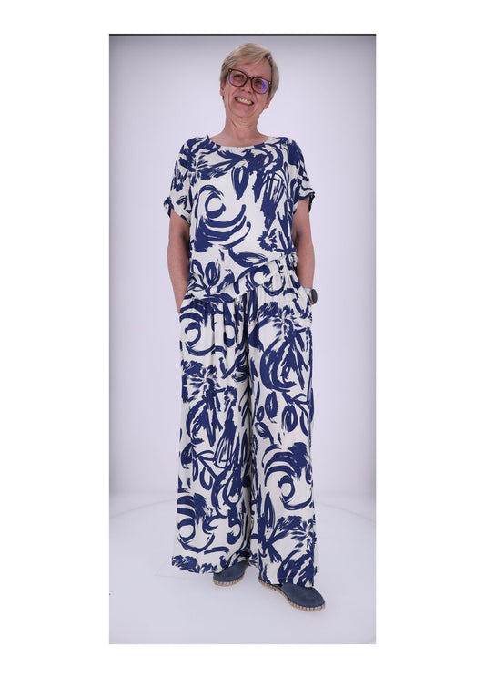 Schlupfhose Damen Print Floral