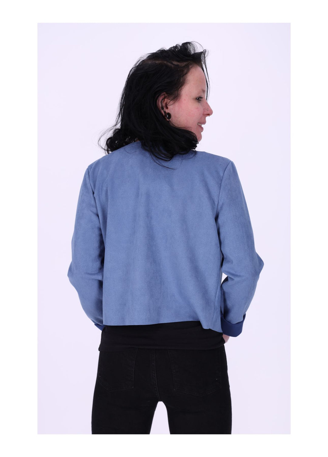 Bolero Damen Velourlederoptik