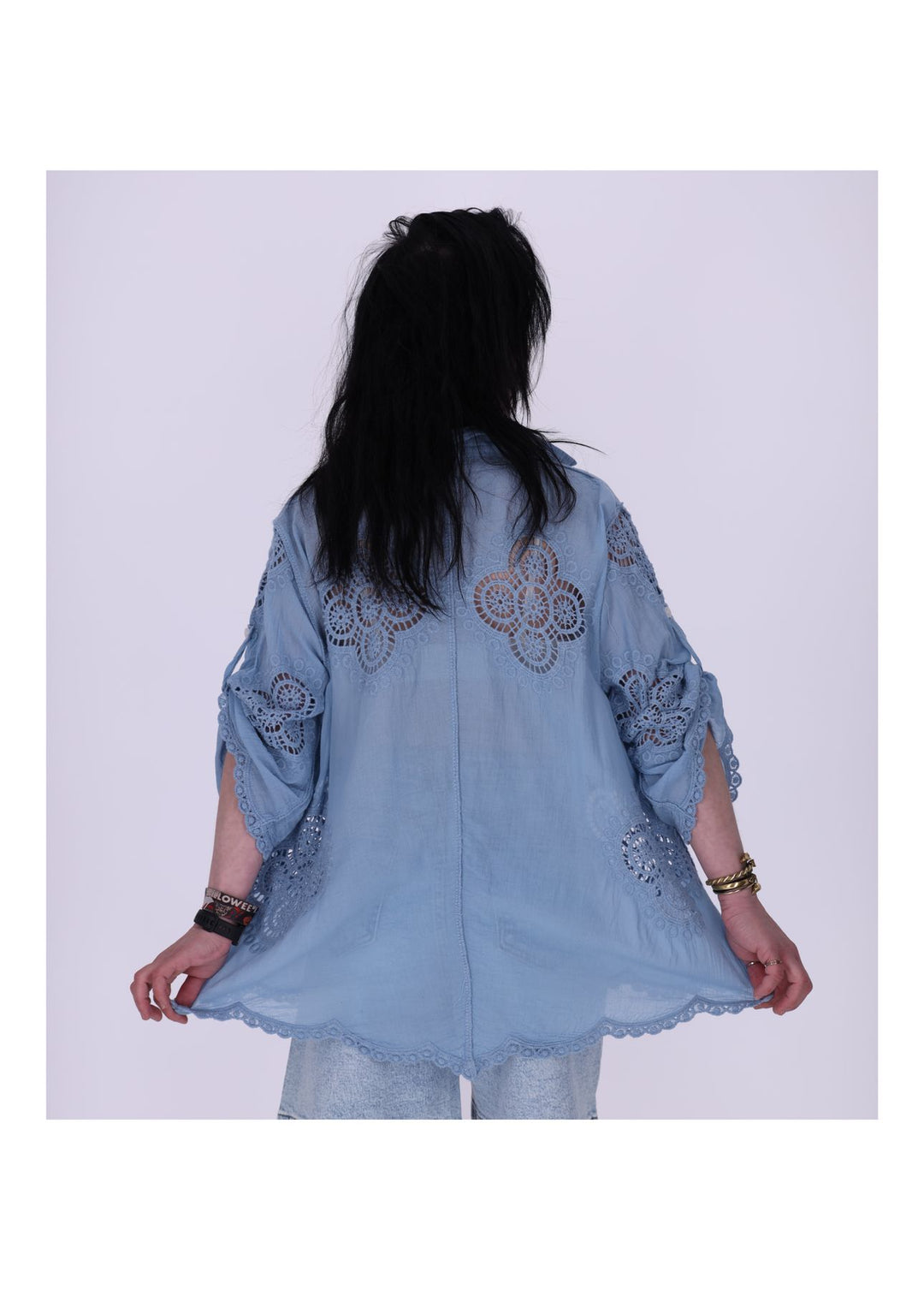 Bluse Lochmuster 1/2 Arm