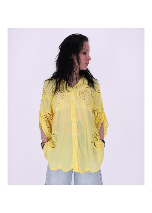 Bluse Lochmuster 1/2 Arm