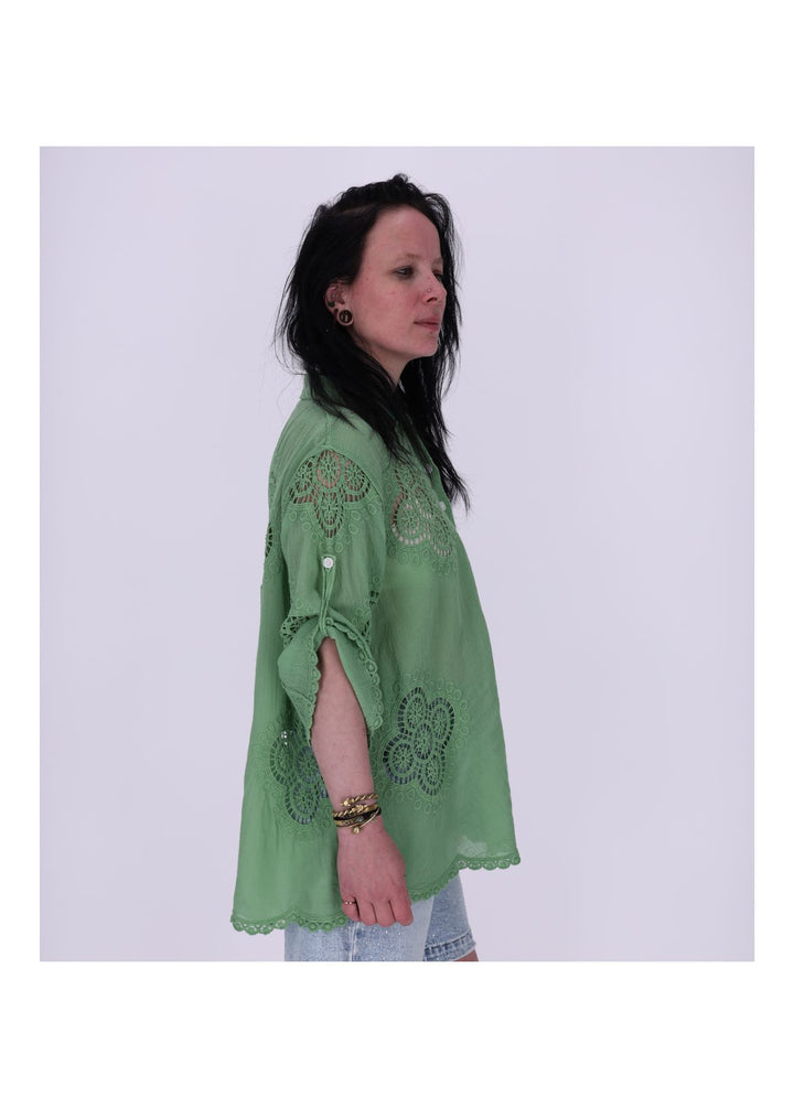 Bluse Lochmuster 1/2 Arm