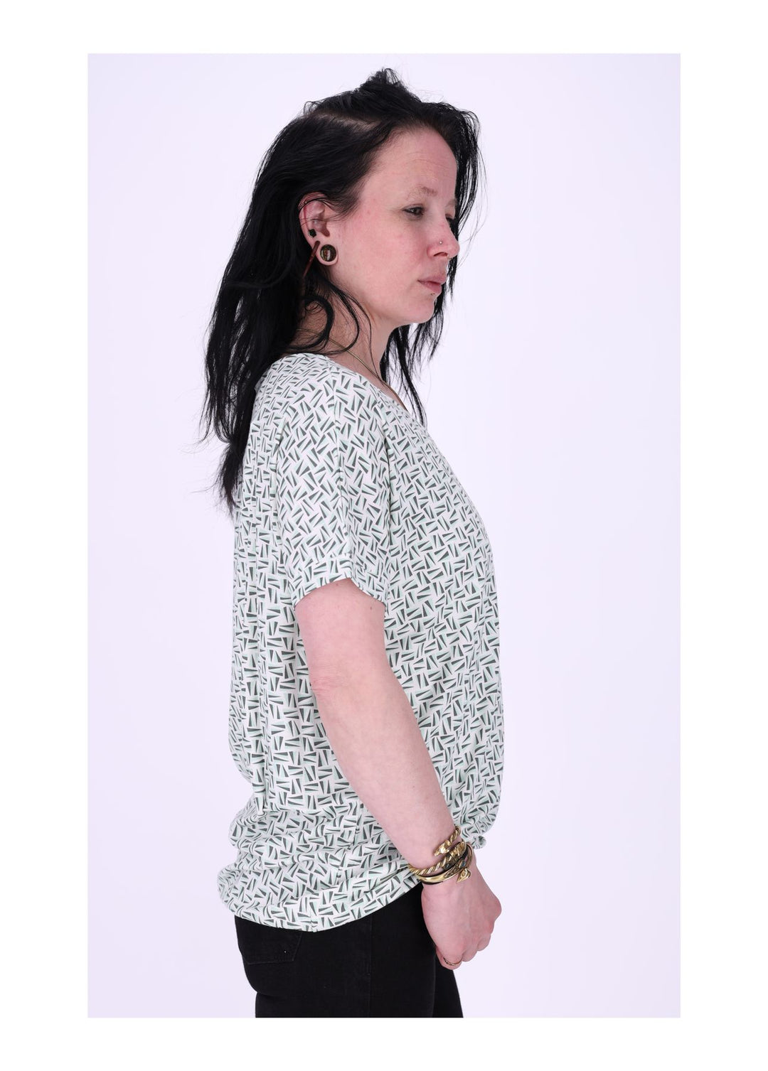 TARA M Damen T-Shirt geometrisch