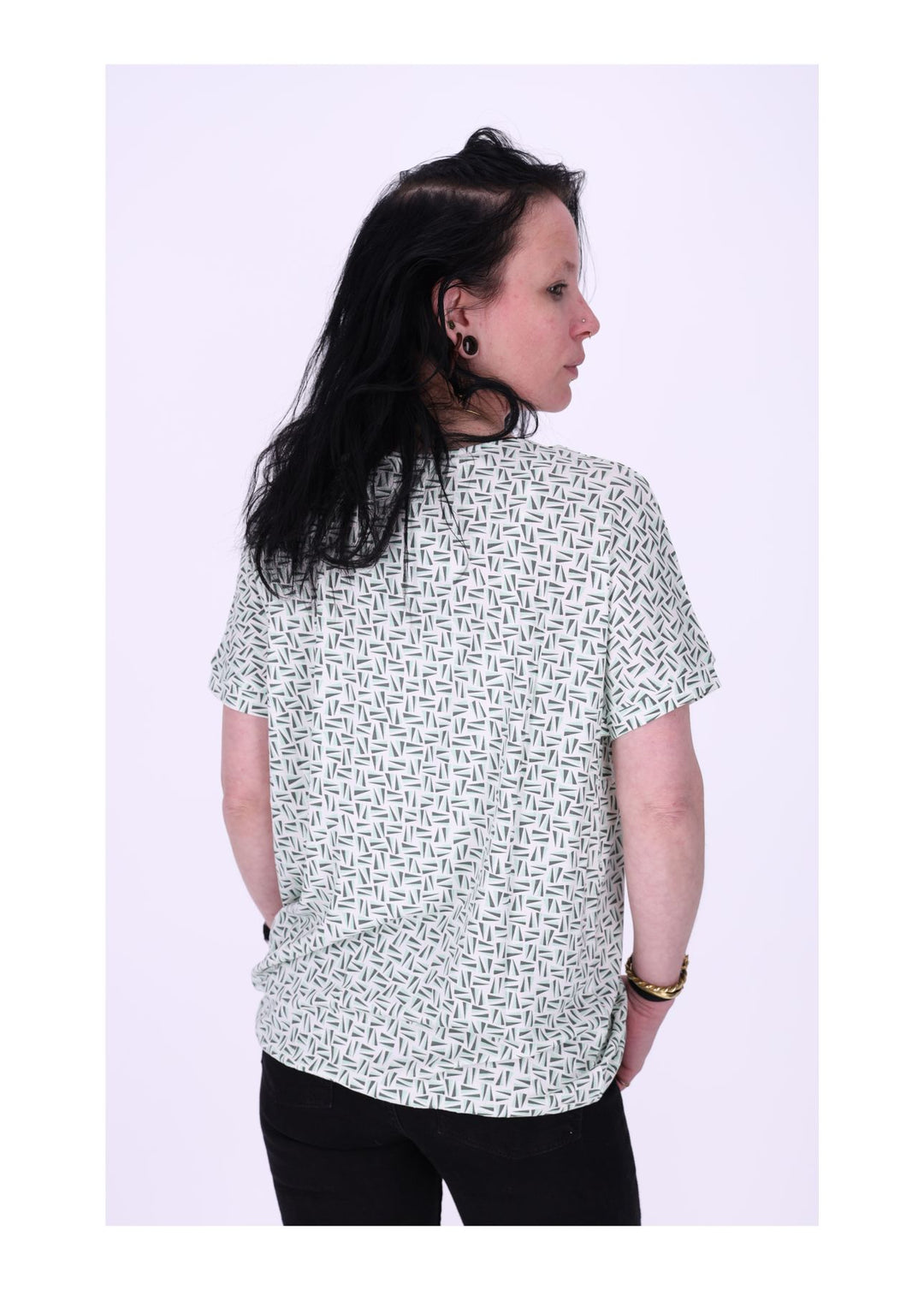 TARA M Damen T-Shirt geometrisch
