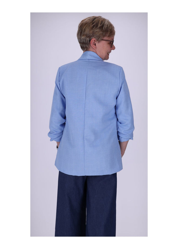 Blazer Damen offen Leinenoptik