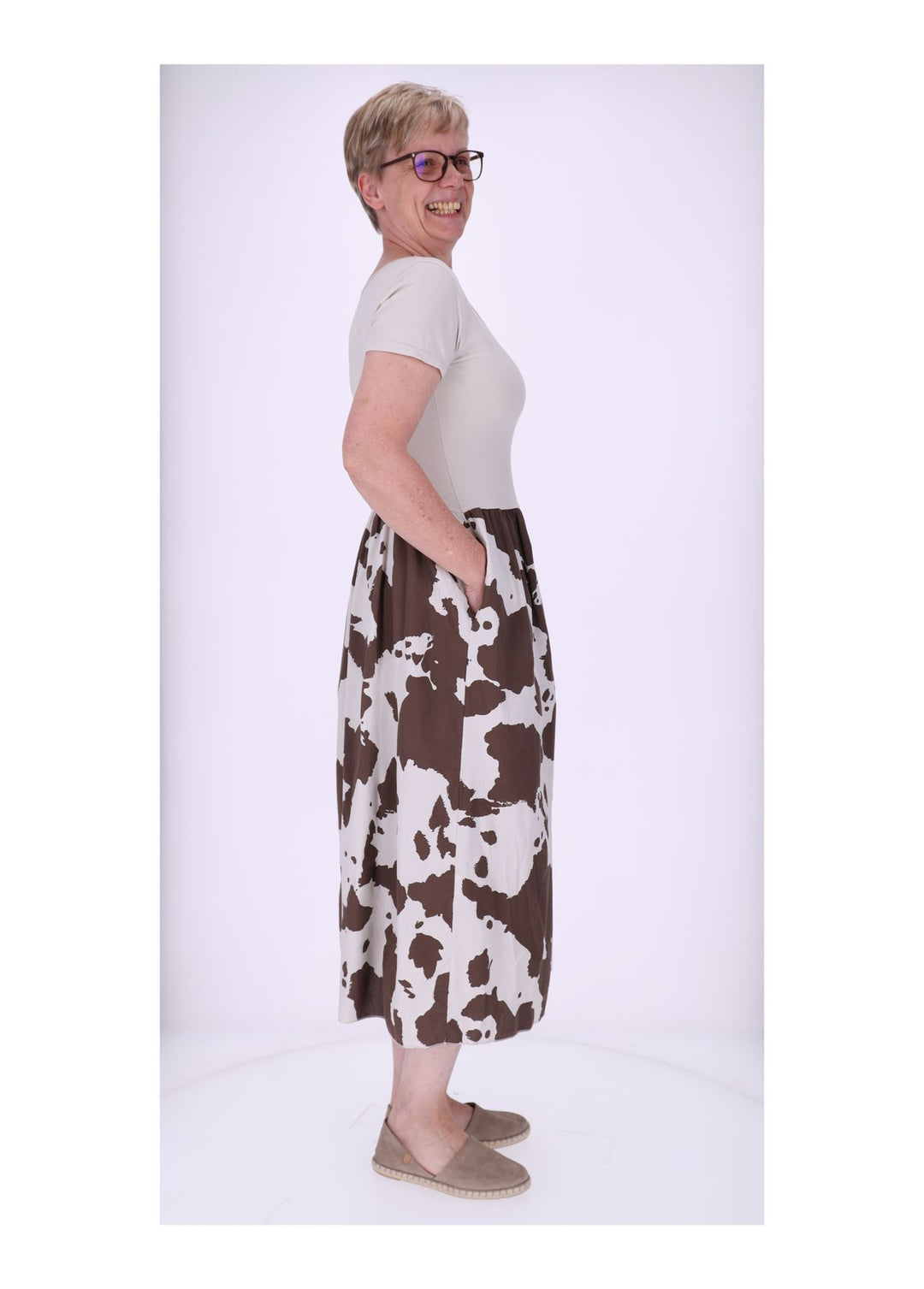 Splash of Color Maxikleid Kuhprint