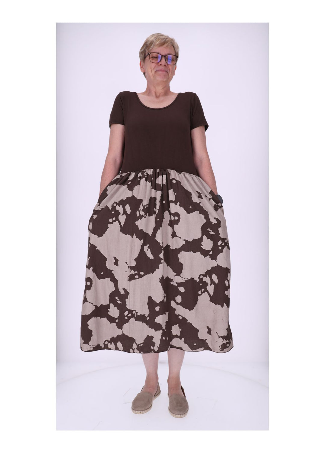 Splash of Color Maxikleid Kuhprint