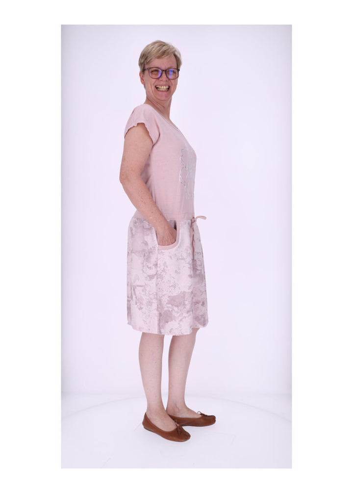 Damen Sweatkleid Rock Marmoriert